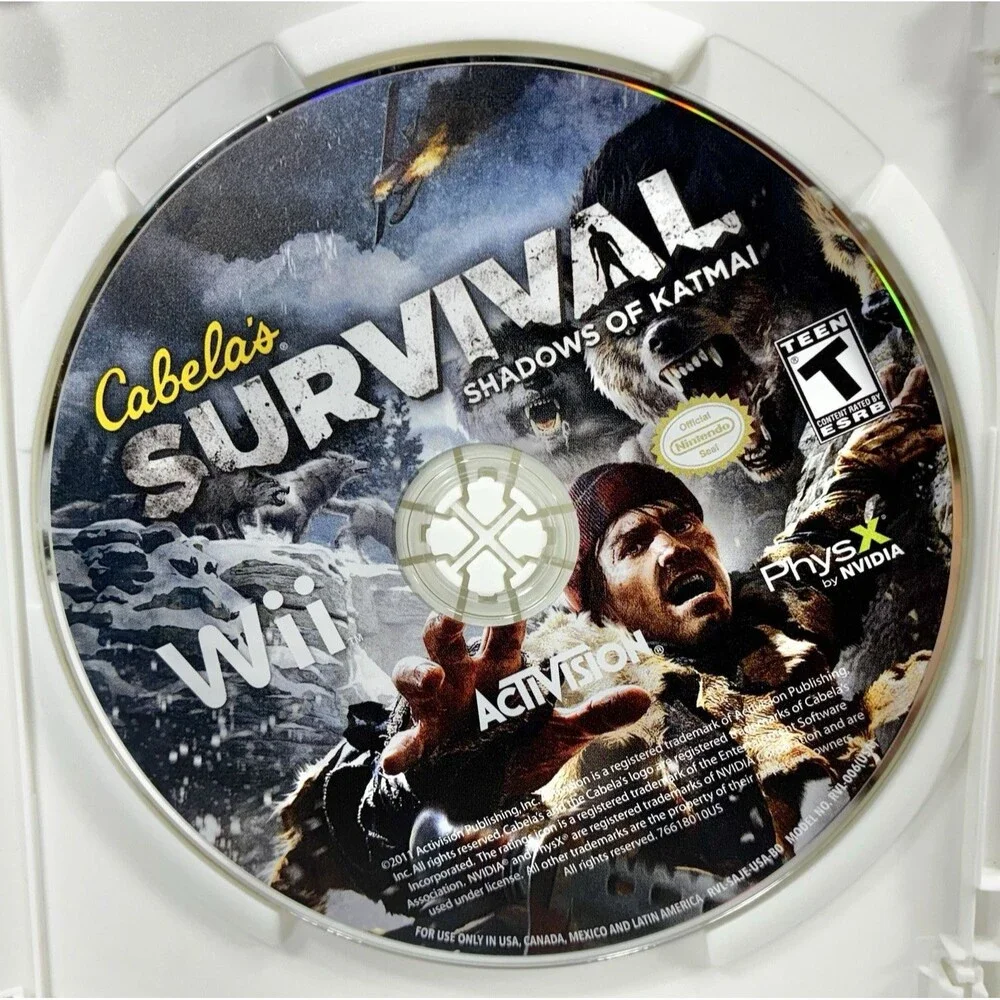 Cabela's Survival Shadows of Katmai Nintendo Wii 2011 Complete w/ Manual Tested